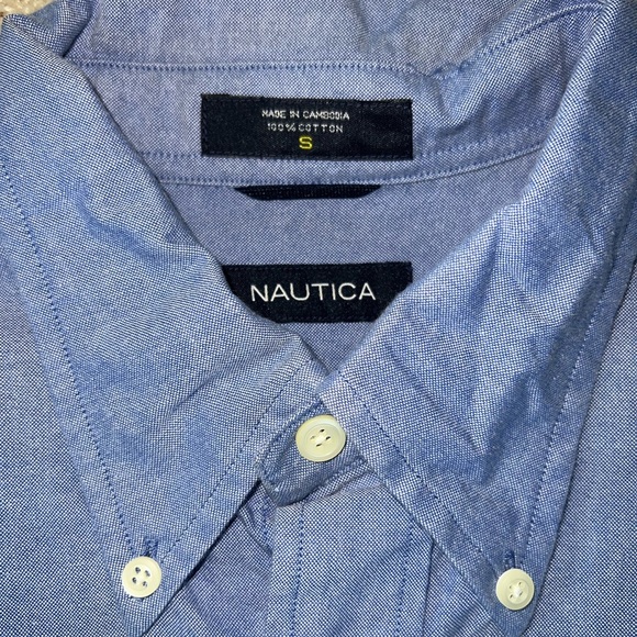 Mens Nautica Button Down Long Sleeve Dress Shirt - Picture 7 of 7
